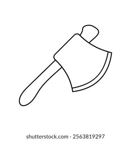 axe icon with white background vector stock illustration