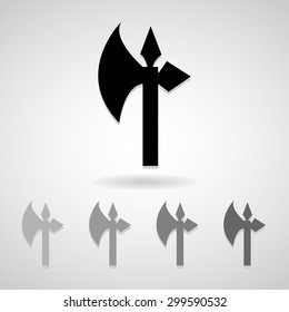 axe icons set great for any use. Vector EPS10.