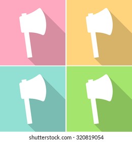Axe icons set great for any use. Vector EPS10.