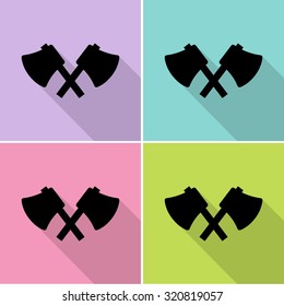 Axe icons set great for any use. Vector EPS10.