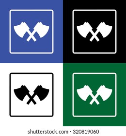 Axe icons set great for any use. Vector EPS10.