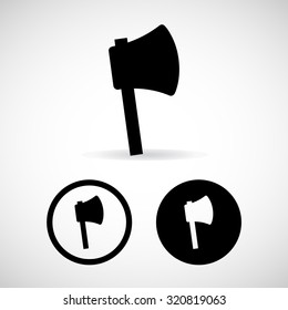 Axe icons set great for any use. Vector EPS10.