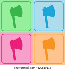 Axe icons set great for any use. Vector EPS10.