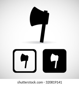 Axe icons set great for any use. Vector EPS10.