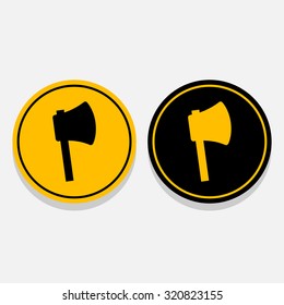 Axe icons set great for any use. Vector EPS10.
