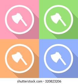Axe icons set great for any use. Vector EPS10.