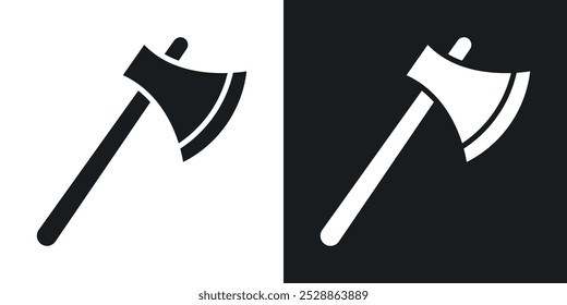 Axe icons. solid style vector