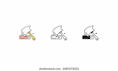 Ícones axial vetor definir cor linha glifo linha ícones ilustração de stock