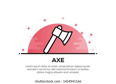 AXE AND ILLUSTRATION ICON CONCEPT