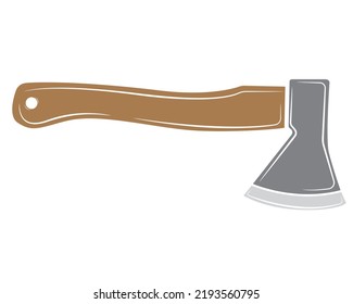 Axe illustration isolated on white background. Repair tool. Vector illustration
