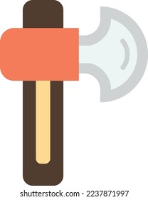 axe illustration in minimal style isolated on background