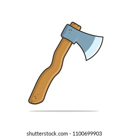 Axe illustration vector illustration isolated on white