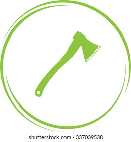 axe. Internet button. Vector icon.