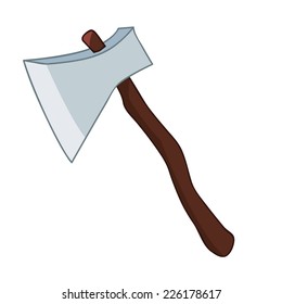 axe isolated illustration on white background