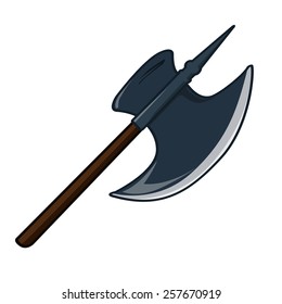 axe isolated illustration on white background