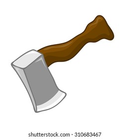 axe isolated illustration on white background