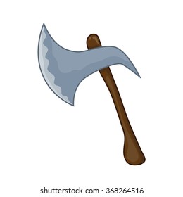 axe isolated illustration on white background
