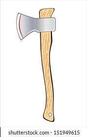Axe, isolated on a white background