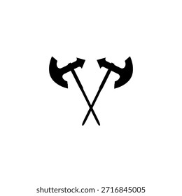 Hacha aislada en el fondo blanco, diseño superior del Vector del hacha de la vista