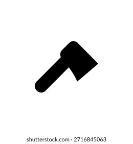 Hacha aislada en el fondo blanco, diseño superior del Vector del hacha de la vista
