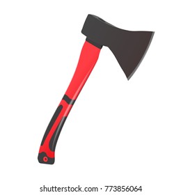 axe isolated on white background. Realistic vector illustration