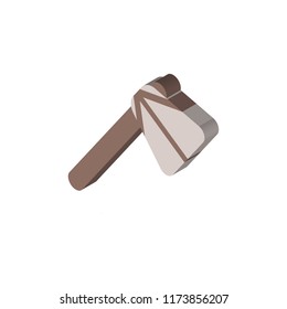 Axe isometric left top view 3D icon