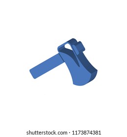 Axe isometric left top view 3D icon