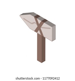 Axe isometric left top view 3D icon