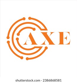 AXE letter design. AXE letter technology logo design on white background. AXE Monogram logo design for entrepreneur and business.