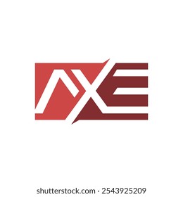 Logotipo de letra AX Logotipo de tipografía de Iniciales AX. Logotipo Monogram Tipografía AX para empresas de tecnología y marca inmobiliaria