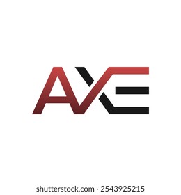 Logotipo de letra AX Logotipo de tipografía de Iniciales AX. Logotipo Monogram Tipografía AX para empresas de tecnología y marca inmobiliaria