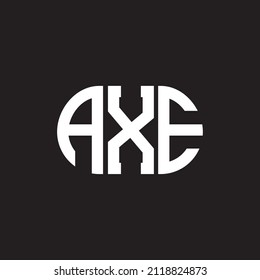 Diseño del logotipo de la letra AX en fondo negro. AX 
concepto del logotipo de la carta de iniciales creativas. 
