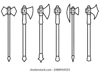 Axe line art expressive tool design