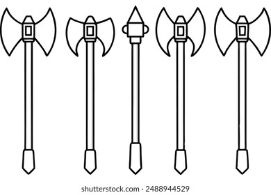 Axe line art minimalist blade depiction