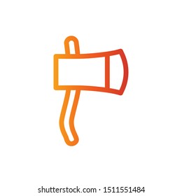 axe line color icon sign.axe symbol, logo illustration. Different style icons set. Pixel perfect vector graphics - Vector