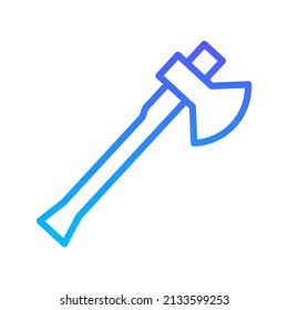 Axe Line Gradient Icon Design