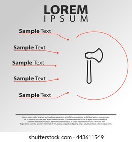 axe line icon. axe infographics template
