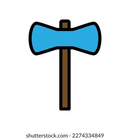Axe line icon isolated on white background. Black flat thin icon on modern outline style. Linear symbol and editable stroke. Simple and pixel perfect stroke vector illustration.