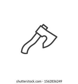 Axe line icon. linear style sign for mobile concept and web design. Ax outline vector icon. Symbol, logo illustration. Vector graphics