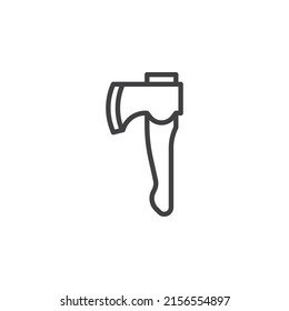 Axe line icon. linear style sign for mobile concept and web design. Ax outline vector icon. Symbol, logo illustration. Vector graphics