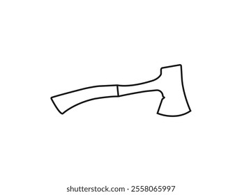 Axe line icon. linear style sign for mobile concept and web design. Ax outline vector. ax line icon, ax cut tool outline icon. Element of camping for mobile concept and web apps.