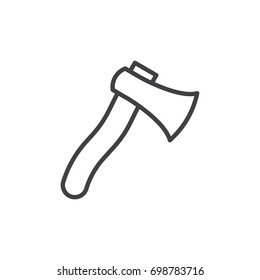 Axe line icon, outline vector sign, linear style pictogram isolated on white. Symbol, logo illustration. Editable stroke. Pixel perfect vector graphics