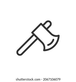 Axe line icon in trendy style. Stroke vector pictogram isolated on a white background. Axe premium outline icons.