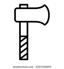 axe line icon vector design template and ilustration