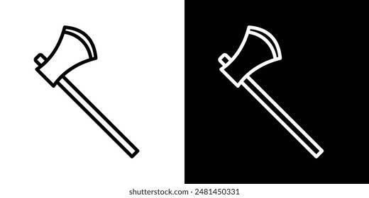 Axe line icon vector illustration set.