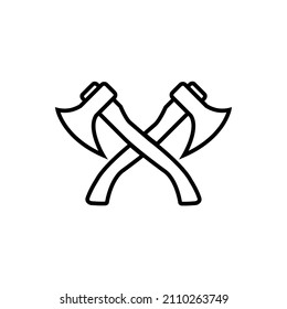 Axe line icon, vector outline logo isolated on white background