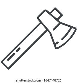 Axe line icons on white background