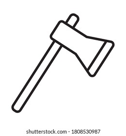 axe line style icon design of Construction working maintenance workshop repairing progress labor and industrial theme Vector illustration