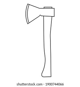 Axe line style icon isolated on white background. Gardening tool. Simple icon. Clean and modern vector illustration for design, web, app, infographic.