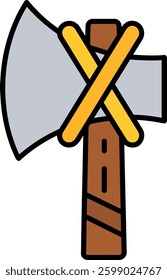 Axe Line vector Icon Design